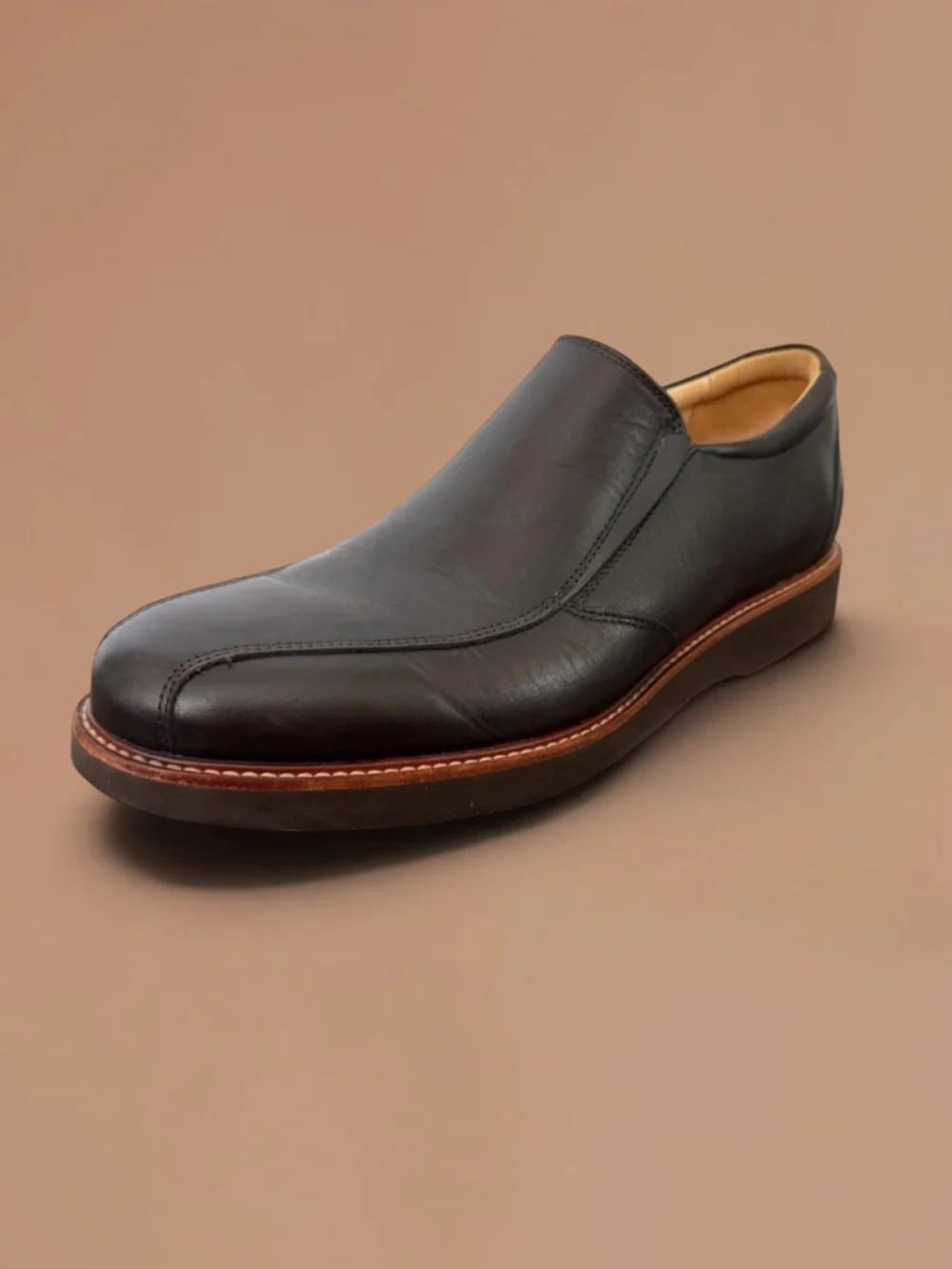 SAMUEL HUBBARD Frequent Traveler Dark Brown Leather Loafers Size 9.5
